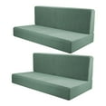 thumbnail image 3 of AMLESO 4Pcs Camper Cushion Covers RV Seat Covers Comfort Breathable Bench Covers RV Stretch Sofa Seat Slipcovers Furniture Protector Green, 3 of 10