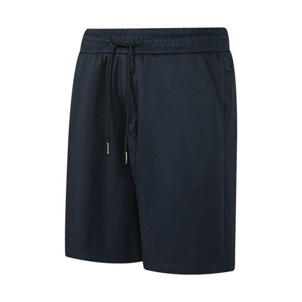Pantalones Cortos Casuales de Color Sólido de Cintura Elástica Pantalones Cortos de Playa Al Aire Libre con Cordón Y Bolsillos