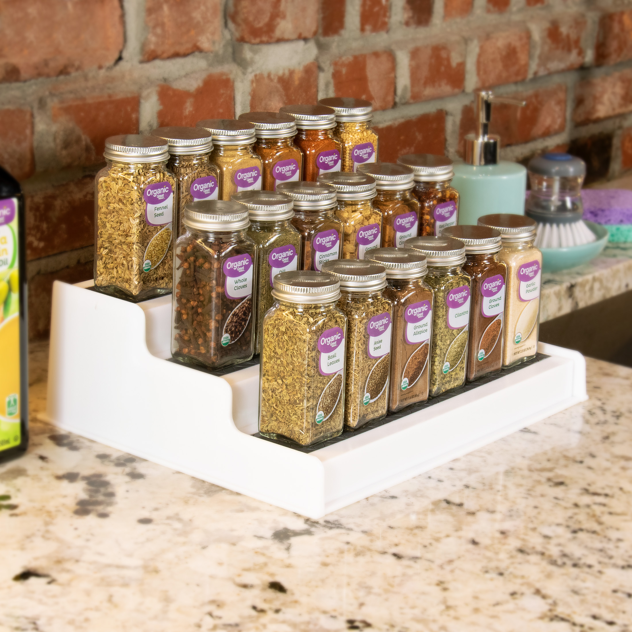 Mainstays 3-Tier Plastic Spice Rack Organizer photo 6