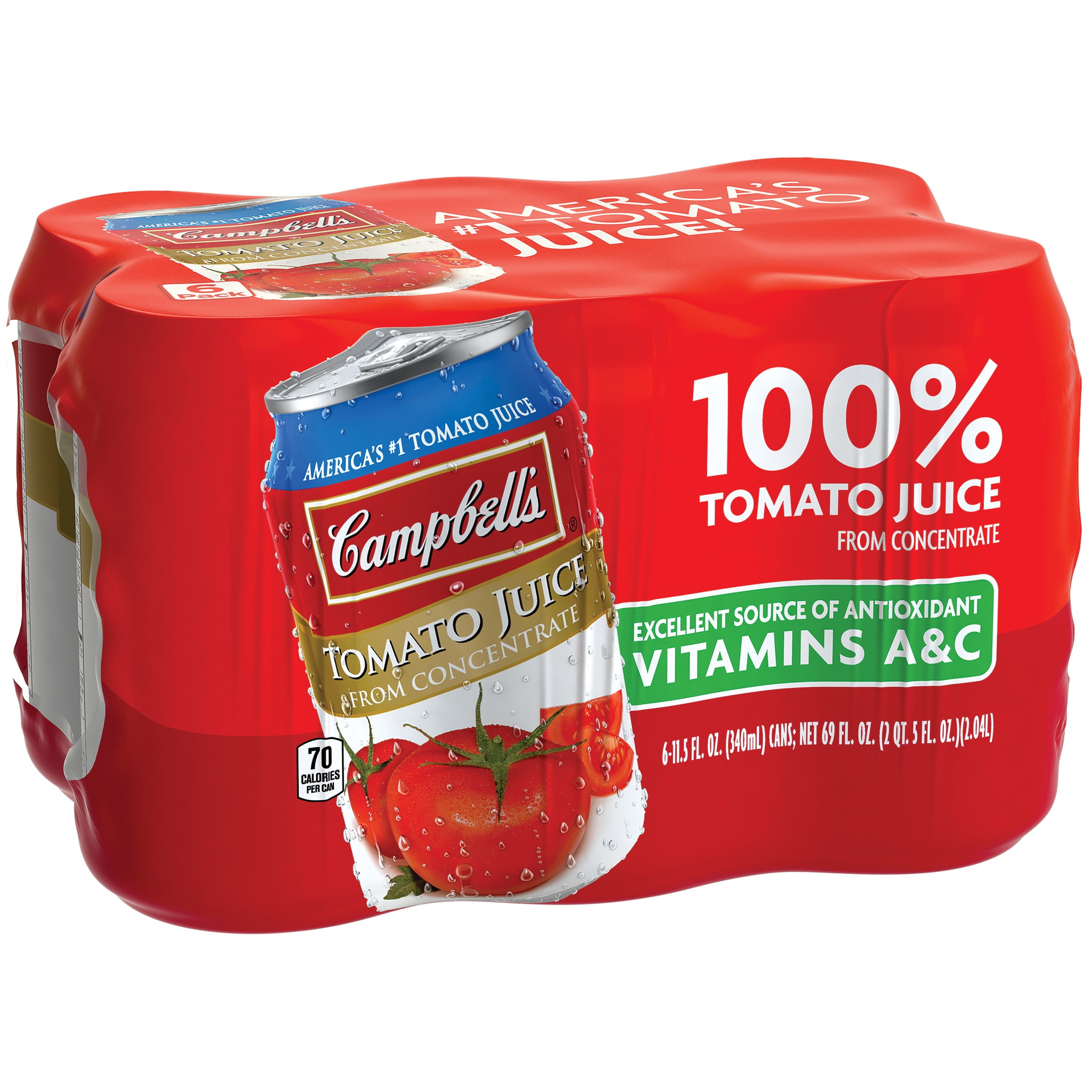 Campbell's Tomato Juice, 6 Ct 69 fl oz by Campbell's