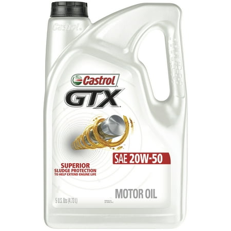 (6 Pack) Castrol GTX 20W-50 Conventional Motor Oil, 5 (Best Conventional Engine Oil)