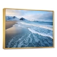 thumbnail image 2 of Designart "Coastal Tranquility White Wave Calm II" Coastal Framed Wall Art - Coastal White Coastal Beach Hallway Framed Wall Art Decor, 2 of 6
