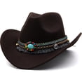 thumbnail image 2 of Cowboy Hats for Kids Kids Hat Boater Cap With Brim Classic British for Children Boys Girls Western Cowboy Party, 2 of 3