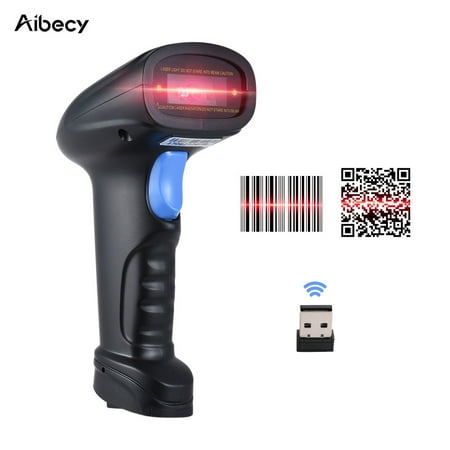Aibecy Handheld 2.4G Wireless 1D/2D/QR Barcode Scanner Bar Code Reader with USB Receiver 4000 Code Storage Capacity for POS PC Android (Best Qr And Barcode Reader For Android)