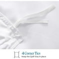 thumbnail image 2 of Pure Pima Cotton 3-Piece Duvet Cover Set – 800 Thread Count Luxury Bedding, Button Closure Oversized King 120"x 98" - White, 2 of 4