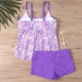 thumbnail image 5 of Qingpeng Womens Two Piece Tankini Swimsuits Colorful Stripe Print Modest Swim Top Boyshort Bathing Suits, 5 of 5