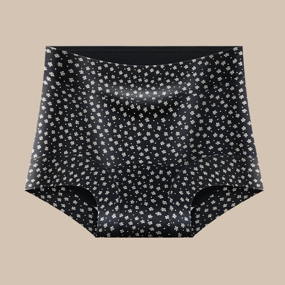 Comfortable Cotton Underwear for Women, Teen Girls High Waisted Full Cover Panties Briefs Briefs Women Black M