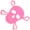 Pink, variant on Delight Jewelry Acrylic Large Black Skull - Silvertone Class of 2026 Graduation Zoey Charm Necklace, 28"