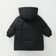 thumbnail image 5 of SuTry Girls Solid Color Thickened Hooded Windproof Down Cotton Jacket Warm Fall Winter Coat Outerwear for Kids 3-10 Years(Black,5-6 Years), 5 of 9