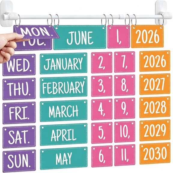 BPPEG Magnetic Flip Calendar for Classroom,Flip Calendar Bulletin Board Set with Adjustable Holder for Home Doecr School Classroom Supplies,Calendar for Classroom Versatile