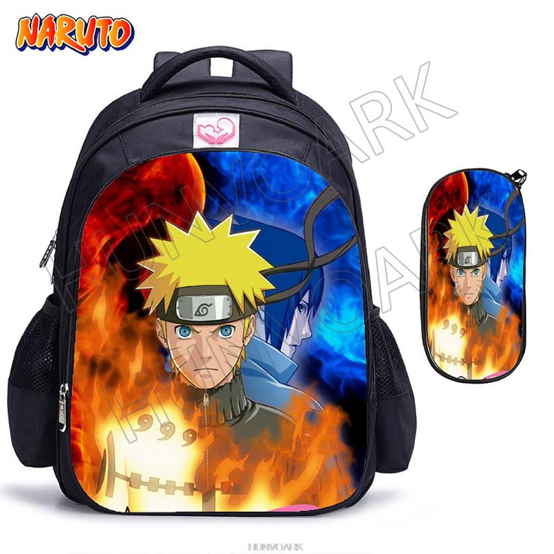 NARUTO School Bags for Girls Boys Primary Grade 1-6 Backpack