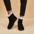 thumbnail image 4 of Winter Snow Boots New Fashion Lamb Thickened Warm Fleece Short Boots With Side Zpipper Design Solid Shoes For Women, 4 of 7