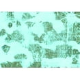 thumbnail image 1 of Ahgly Company Machine Washable Indoor Rectangle Oriental Turquoise Blue Modern Area Rugs, 3' x 5', 1 of 4