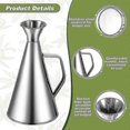 thumbnail image 3 of Drip-proof oil bottle made of stainless steel, oil bottle with spout 500ml 0.5l -ideal for dumping and sprinkling olive oil and other liquids-ea, 3 of 5
