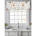 thumbnail image 4 of Spring Blossom Floral Curtain Valances for Windows, Farmhouse Butterfly Botanical Kitchen Valance Window Treatment, Light Filtering Block Curtains for Bathroom/Bedroom/Living Room 42'' x 18'', 4 of 9