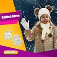 thumbnail image 3 of Minnieouse 1 par de guantes para niños, cómodo tejido artesanal, cubierta de dedos para niños pequeños, cubiertas de manos, guante térmico para guantes y mitones blanco Minnieouse AP008792-02B, 3 of 6