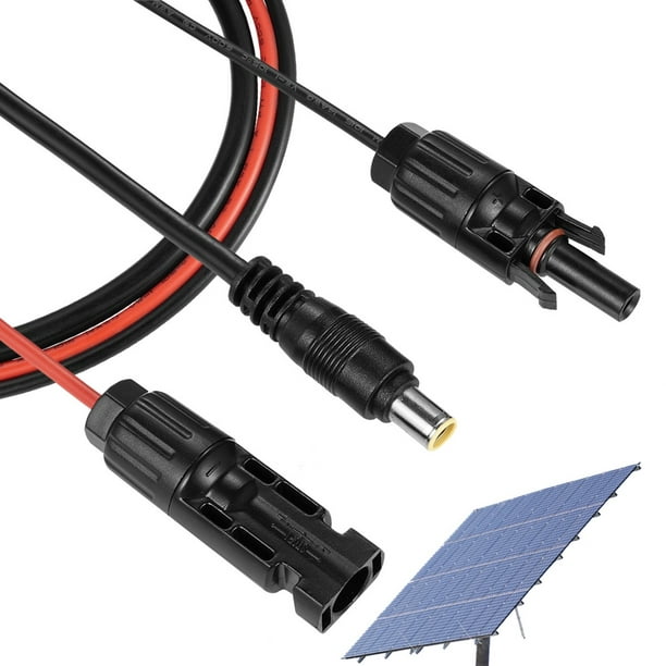 Waterproof Solar Panel Extension Cable, Solar Plug to Direct Current 8mm  Adapter Cable, 10AWG Solar Panel Converter Cable for Solar Generators 