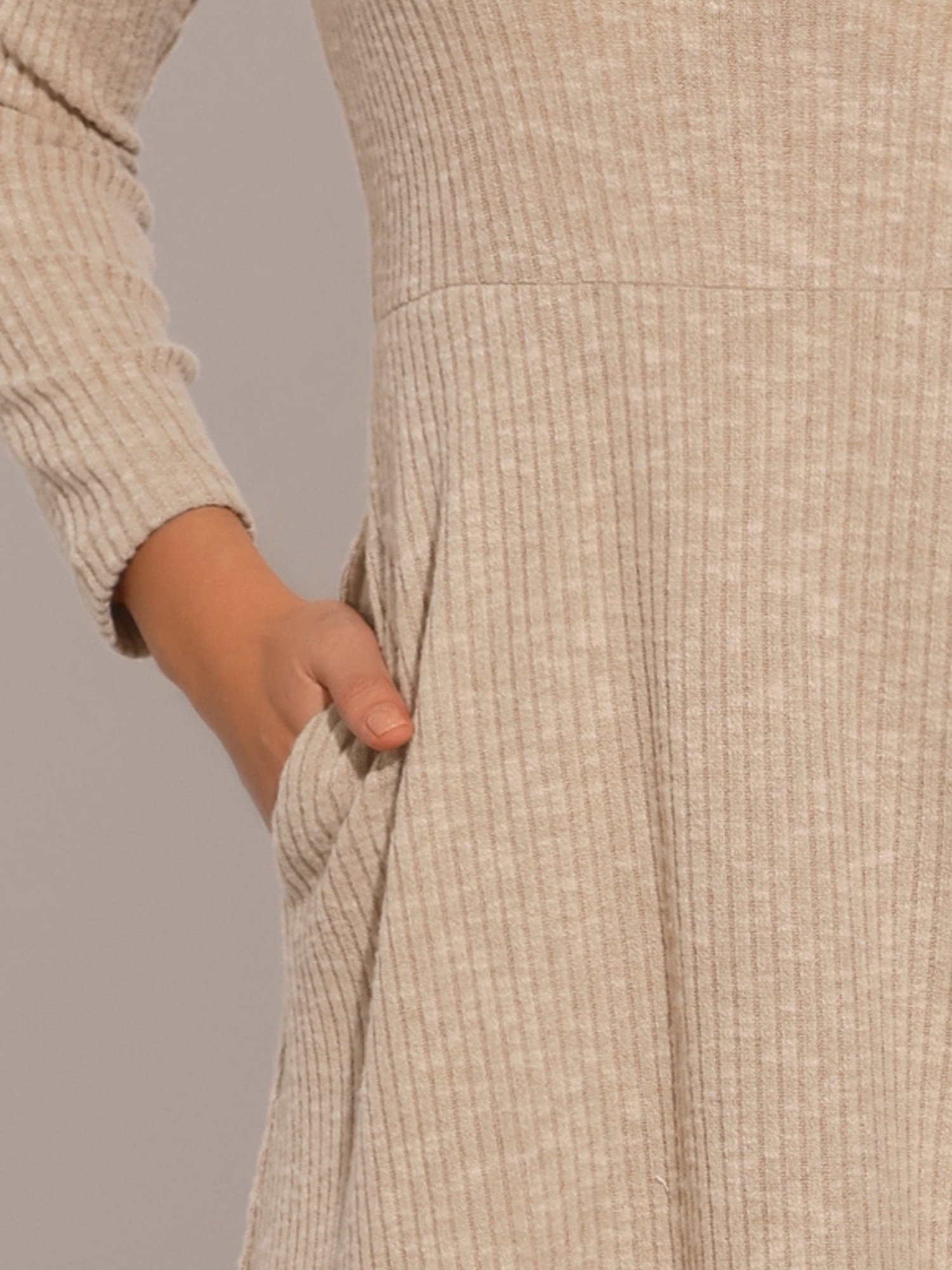 DARING DIVA Midi Pullover Knit Sweater Dress XL Light Khaki