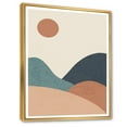 thumbnail image 3 of Designart 'Minimalist Vintage Landscape With Lake At Sunset' Modern Framed Canvas Wall Art Print, 3 of 5