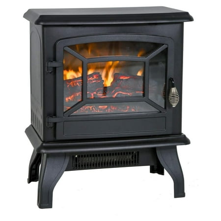 

ChicCrest Electric Fireplace Heater 20 Freestanding Fireplace Stove Portable Space Heater with Thermostat for Home Office Realistic Log Flame Effect 1500W CSA Approved Safety 20 Wx17 Hx10 D Black