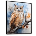 thumbnail image 2 of Designart "Watchful Predators: The Wise Owl" Animals Owl Floater Framed Wall Decor, 2 of 5