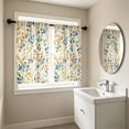 thumbnail image 2 of Watercolor Multicolor Leaf Print Tier Curtains Set of 2 27.56W x 39.37H Rod Pocket Light Filtering Curtains for Kitchen Bathroom, 2 of 7