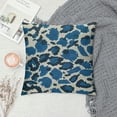 thumbnail image 2 of ONETECH Blue and Light Brown Leopard Pillow Covers Leopard Animal Print Cheetah Decorative Cushion Covers Chinoiserie Style Farmhouse Accent Pillow for Bedroom Sofa Couch  White, 2 of 5