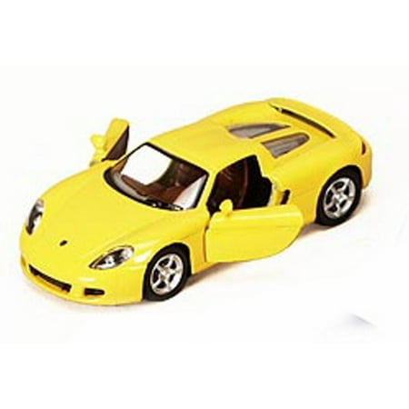 Porsche Carrera GT, Yellow - Kinsmart 5081D - 1/36 scale Diecast Model ...