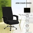 thumbnail image 4 of Funda para silla de oficina - Funda universal elástica extraíble para silla de oficina - Funda moderna para silla - Funda elástica lavable para silla - Color negro - Talla: XL, 4 of 5