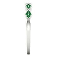 thumbnail image 4 of 0.1 ct Brilliant Round Cut Simulated Emerald 18K White Gold Stackable Band SZ 8.75, 4 of 6