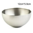 thumbnail image 1 of Stainless Steel Rice Soup Heat Insulated 304 Double Walled Bowl Salad Mixing, 1 of 12