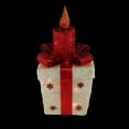thumbnail image 2 of Northlight 20" Lighted White with Red Snowflakes Gift Box Christmas Outdoor Decoration, 2 of 3