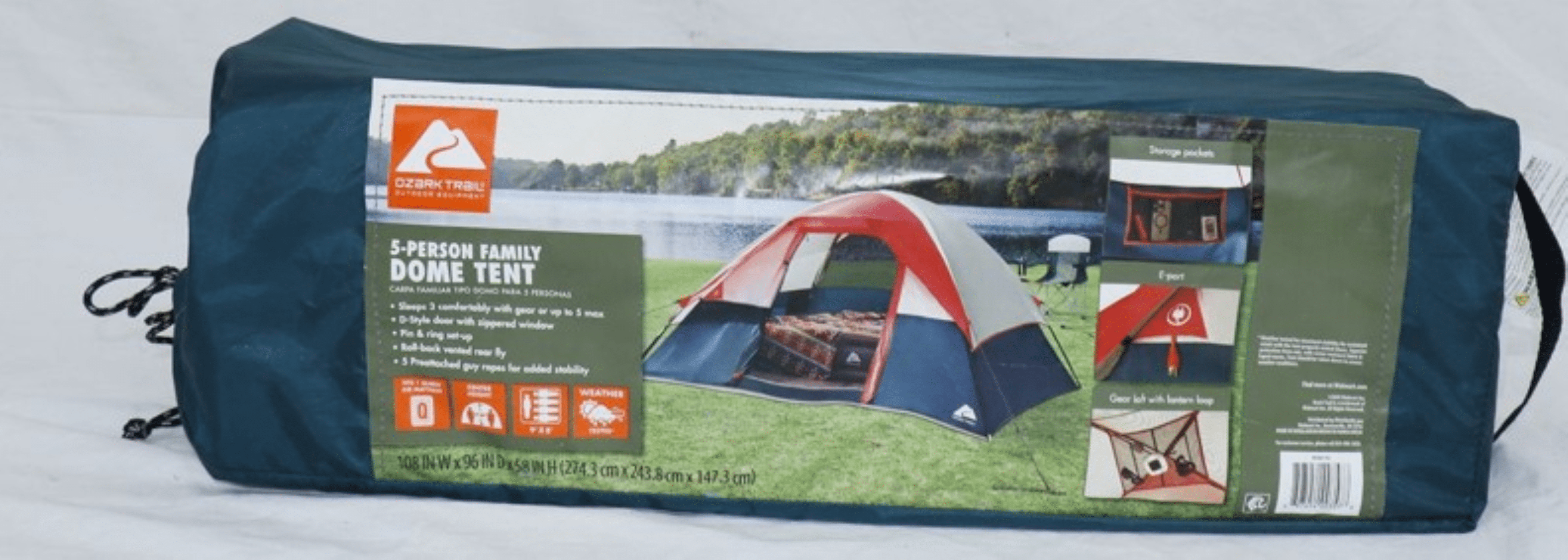 Ozark Trail Family Dome Tent for 5 Persons - 9ft x 8ft