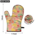 thumbnail image 6 of Pioneer Flower Floral Print Pattern Oven Mitt 2-Pack Set, Heat Resistant Kitchen Gloves, 7.7" X 12", 6 of 6