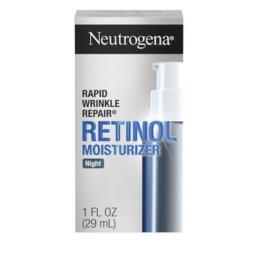 2X - Neutrogena Rapid Wrinkle Repair Retinol Night Face Moisturizer with Hyaluronic Acid - 1 fl oz