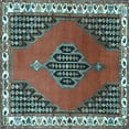 thumbnail image 1 of Ahgly Company Indoor Square Persian Light Blue Traditional Area Rugs, 3' Square, 1 of 4