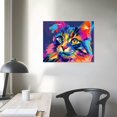 thumbnail image 4 of Orinice Colorful Rainbow Cat Digital Art Painting Pop Art Vibrant Paint Splatter  For Cat LoverUnframed - Premium  OnGloss Paper - Printed In The USA 20''X16'' 20x16in, 4 of 6