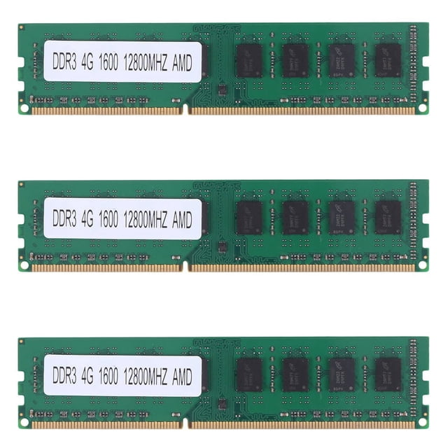 Memoria RAM 3X DDR3 de 4 GB PC3-12800, 1,5 V, 1600 MHz, 240 pines, DIMM de escritorio sin búfer y sin ECC