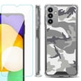 thumbnail image 1 of Shockproof Bumper Phone Case for Samsung Galaxy A13 5G, with Tempered Glass Screen Protector, by OneToughShield ® - Urban Camo, 1 of 3