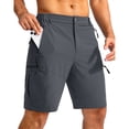 thumbnail image 4 of Nestiefly Golf Shorts for Men Lightweight Water-Resistant Flat Front Flex Solid Casual Mens Dress Shorts with Pockets Dark Gray L, 4 of 4