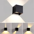 thumbnail image 1 of Aplique de Pared Montable en Negro Mate de Estilo Moderno Diseño Cuadrado con Luces Integradas ideal para Interiores y Exteriores con tecnología IP65 resistente al Agua y al Polvo (Negro), 1 of 5
