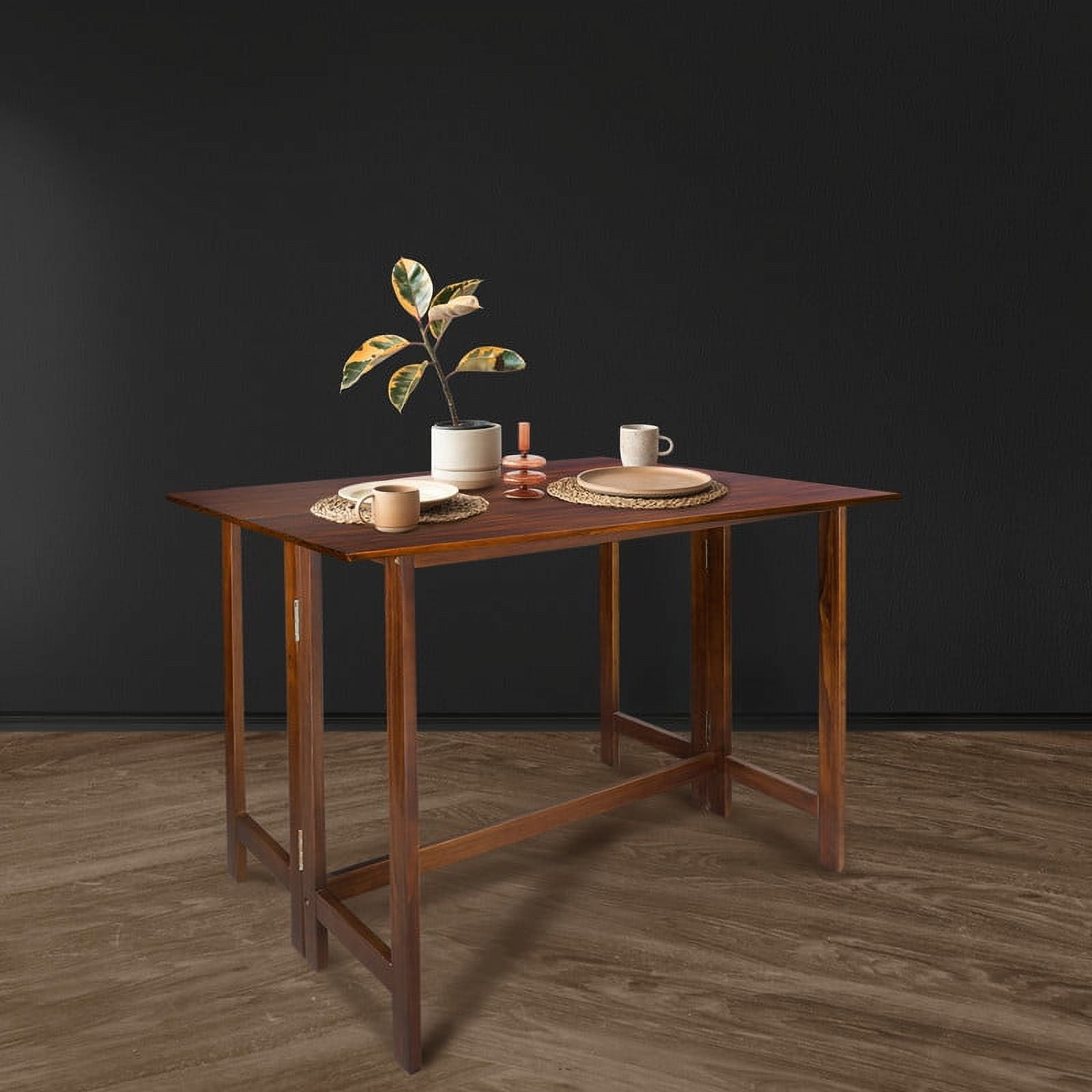 Casual Home 28 Inches Folding Dining Table, Warm Brown