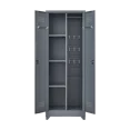 thumbnail image 6 of Aukfa 65" Metal Garage Storage Cabinets, Lockable Broom Closet Storage Cabinet with Shelves for Basement/Office/Laundry Room, Gray, 6 of 7
