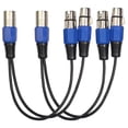 thumbnail image 1 of 2pcs 12 "Cable Divisor XLR a Doble XLR Y Adaptador Cable Convertidor, 1 of 9