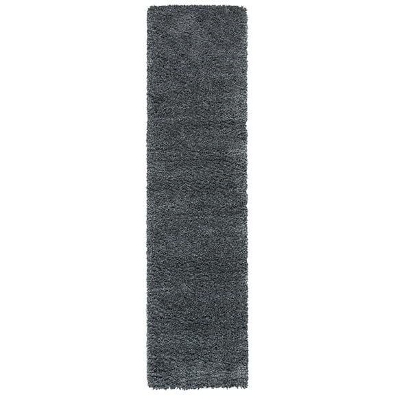 SAFAVIEH California Plush Solid Shag Runner Rug, Dark Grey, 2'3" x 13'