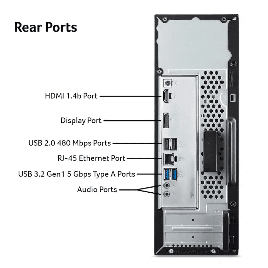 Acer Aspire XC-1715 - Compact tower N-series N150 / up to 3.6 GHz - RAM 8 GB - SSD 512 GB - Intel Graphics - IEEE 802.11ax (Wi-Fi 6), Bluetooth, Gigabit Ethernet - Win 11 Home - monitor: none