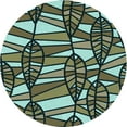 thumbnail image 1 of Ahgly Company Machine Washable Indoor Round Transitional Gunmetal Green Area Rugs, 4' Round, 1 of 7