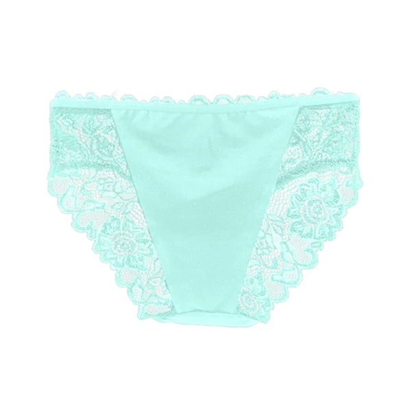 Resicozy Women's Briefs Full Coverage Brief Panty Lace Trimmed Underwear 2026 Light Blue L