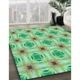 thumbnail image 3 of Ahgly Company Machine Washable Indoor Rectangle Transitional Green Area Rugs, 5' x 7', 3 of 7