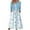 Light Blue, variant on Ecqkame Women's Summer Dress Printed V-Neck Elegant Casual Long Dress with Half Sleeve Cardigan Tops Two-Piece Set Suit Light Blue XXL
